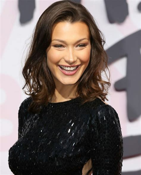 bella hadid smiling